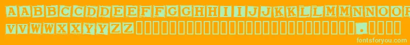 Czcionka Smarw – zielone czcionki na pomarańczowym tle