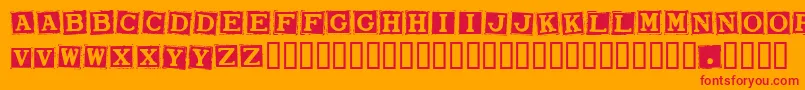 Smarw-Schriftart – Rote Schriften auf orangefarbenem Hintergrund