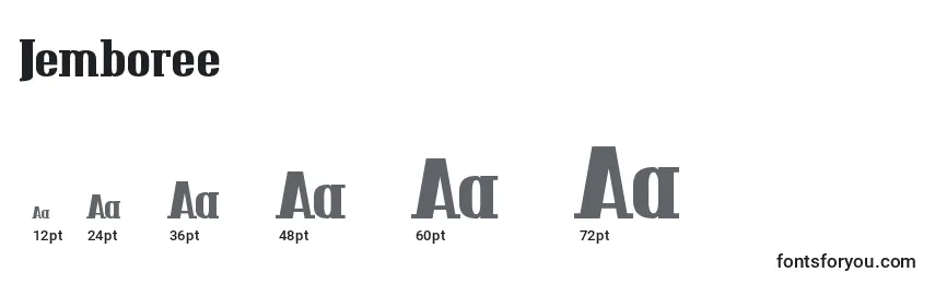 sizes of jemboree font, jemboree sizes