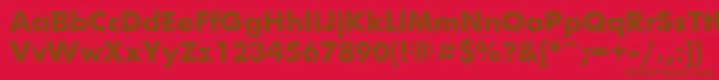 Futurisextra Font – Brown Fonts on Red Background