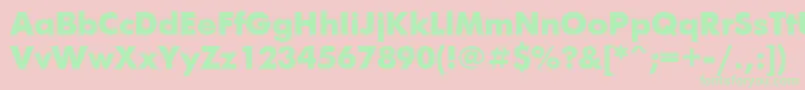 Futurisextra Font – Green Fonts on Pink Background