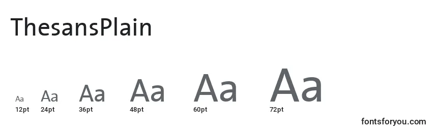 ThesansPlain Font Sizes