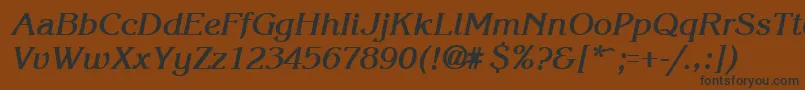 Шрифт KroneBoldItalic – чёрные шрифты на коричневом фоне