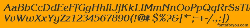 KroneBoldItalic Font – Black Fonts on Orange Background