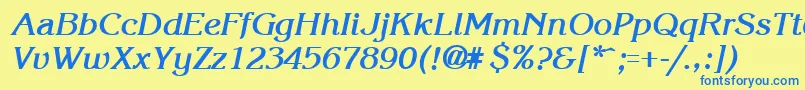 More about KroneBoldItalic Font KroneBoldItalic Font – Blue Fonts on Yellow Background