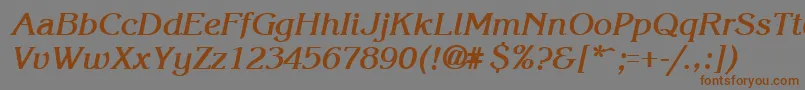 KroneBoldItalic Font – Brown Fonts on Gray Background