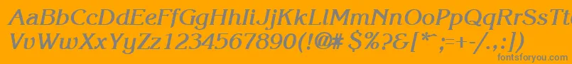 KroneBoldItalic-Schriftart – Graue Schriften auf orangefarbenem Hintergrund