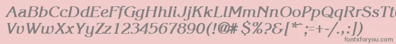 KroneBoldItalic Font – Gray Fonts on Pink Background