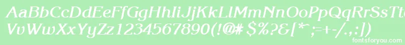 フォントKroneBoldItalic – 緑の背景に白い文字