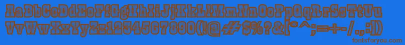 Burris Font – Brown Fonts on Blue Background