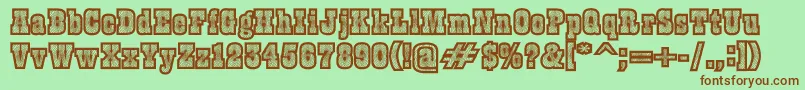 Burris Font – Brown Fonts on Green Background