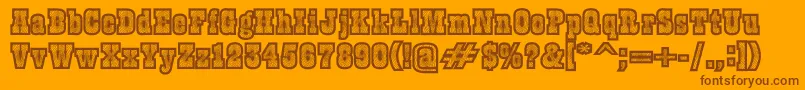 Burris Font – Brown Fonts on Orange Background