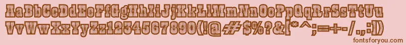 Burris Font – Brown Fonts on Pink Background