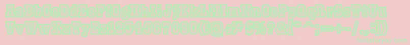 Burris Font – Green Fonts on Pink Background