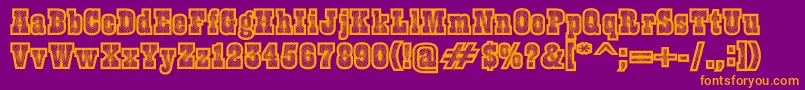Burris Font – Orange Fonts on Purple Background