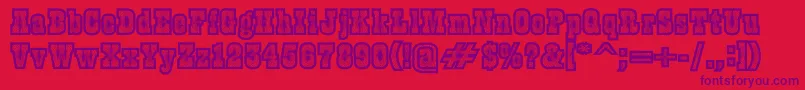 Burris Font – Purple Fonts on Red Background