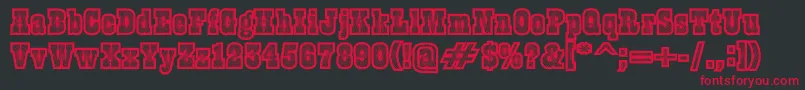 Burris Font – Red Fonts on Black Background