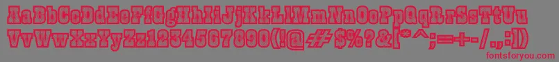 Burris Font – Red Fonts on Gray Background