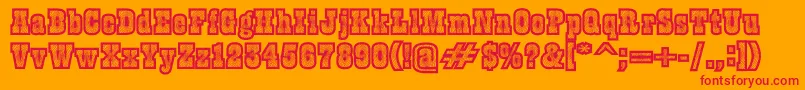 Burris Font – Red Fonts on Orange Background