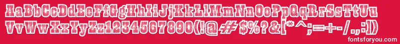 Burris Font – White Fonts on Red Background