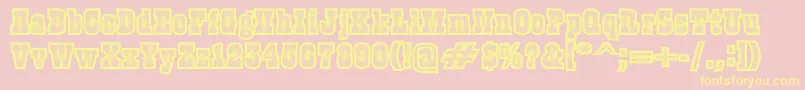 Burris Font – Yellow Fonts on Pink Background