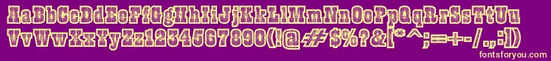 Burris Font – Yellow Fonts on Purple Background