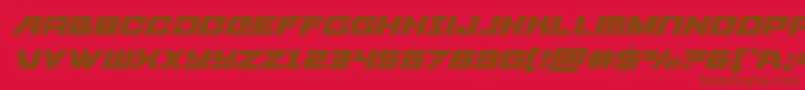 Aircruiserital-Schriftart – Braune Schriften auf rotem Hintergrund