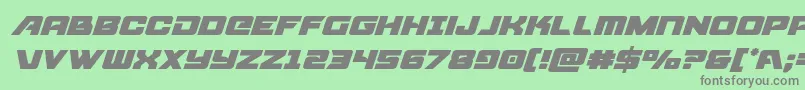 Aircruiserital Font – Gray Fonts on Green Background