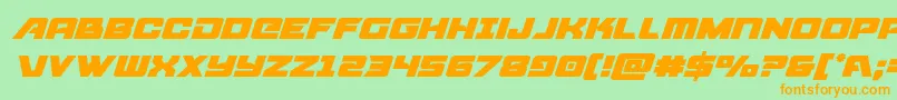 Aircruiserital Font – Orange Fonts on Green Background