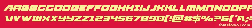 Aircruiserital Font – Yellow Fonts on Red Background