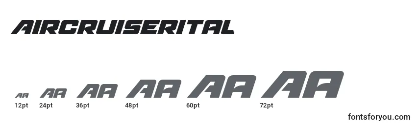 Размеры шрифта Aircruiserital