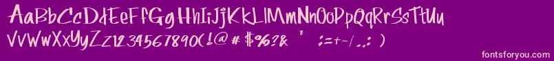 フォントRolina – 紫の背景にピンクのフォント