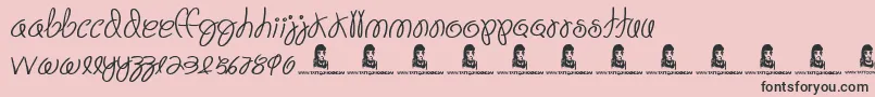 FiestaTime Font – Black Fonts on Pink Background