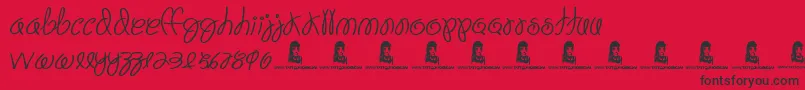 FiestaTime Font – Black Fonts on Red Background