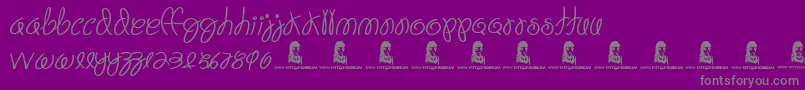 FiestaTime Font – Gray Fonts on Purple Background