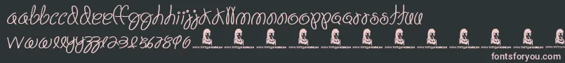 FiestaTime Font – Pink Fonts on Black Background