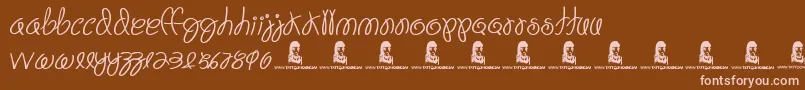 FiestaTime Font – Pink Fonts on Brown Background