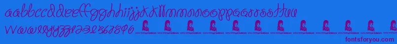 FiestaTime Font – Purple Fonts on Blue Background