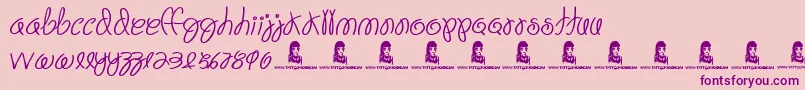 FiestaTime Font – Purple Fonts on Pink Background