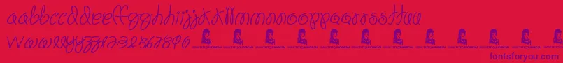 FiestaTime Font – Purple Fonts on Red Background