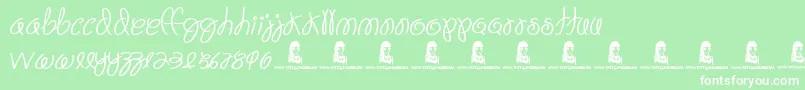 FiestaTime Font – White Fonts on Green Background