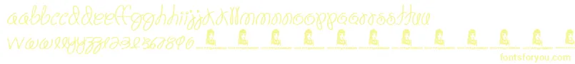 FiestaTime Font – Yellow Fonts on White Background