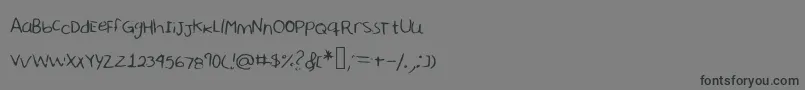 フォントSharonhandwriting – 黒い文字の灰色の背景