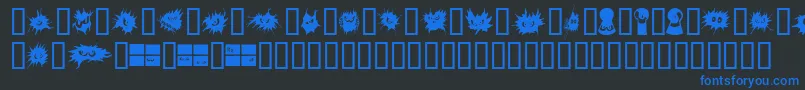 No Fear  Font – Blue Fonts on Black Background