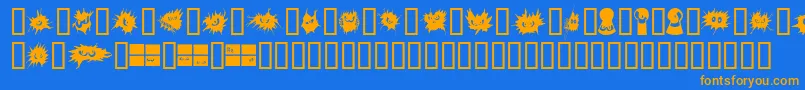 No Fear  Font – Orange Fonts on Blue Background
