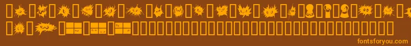 No Fear  Font – Orange Fonts on Brown Background