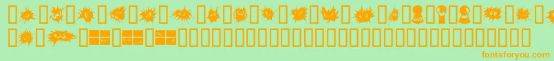 No Fear  Font – Orange Fonts on Green Background