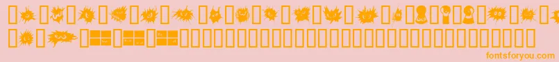 No Fear  Font – Orange Fonts on Pink Background