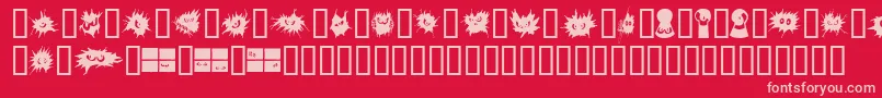 No Fear  Font – Pink Fonts on Red Background