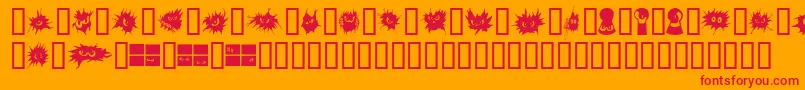 No Fear  Font – Red Fonts on Orange Background